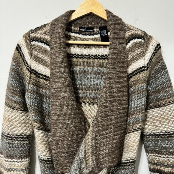Moda International Mohair Wool Blend Cardigan Medium Boho Cabincore Scandi Girl - Picture 3 of 12